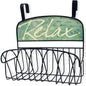 Stupell Home Décor Relax Over The Door Organizer Basket, 11 x 11 x 6, Proudly Made in USA