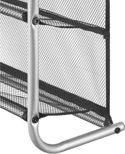 12 Tier Over-The-Door Shoe Organizer Rack - Holds 36 Pairs, Space-Saving Metal Storage for Closet, Bedroom - Durable Gray Shoe Shelf for Men & Women