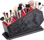 Gothic Coffin Decor Makeup Brush Holder,Spooky Witchy Gifts for Women,Bat Cosmetic Display Cases,Goth Decor Pen Holder, Vanity, Desk, Office Organizer for Bedroom Bathroom (Red)