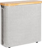 StorageWorks Large Toilet Paper Storage with Bamboo Lid, Toilet Paper Holder Basket for Up to 12 Mega or 16 Regular Size Rolls, Paper Storage Baskets for Bathroom, Grey, 1 Pack