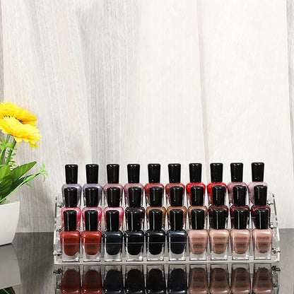 Cq acrylic 3 Layers Nail Polish Organizers And Storage,Clear Nail Polish Display Rack and Suitable for Sunglasses Holder and Sunglass Display