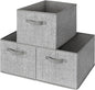 GRANNY SAYS Closet Storage Bins, Storage Baskets for Organizing, Fabric Storage Bins with Handles, Clothing Storage Containers for Organization Wardrobe, Gray, Large, 3-Pack