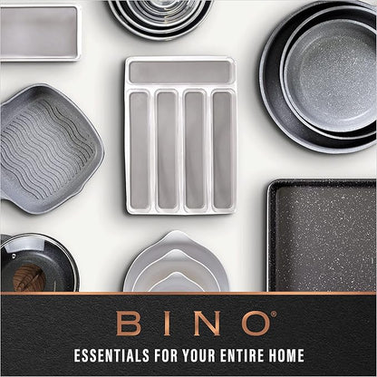 BINO | Plastic Storage Bins, Medium - 2 Pack | THE LUCID COLLECTION | Multi-Use Built-In Handles | BPA-Free | Clear Storage Containers | Fridge Organizer | Pantry & Home Organization