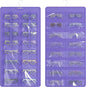 Hanging Sunglasses Organizer and Storage, Dual-Sided Sunglasses Case and Jewelry Holder, Wall-Mounted, 32 Clear Slots, Dust-Proof, Roof Design for Travel, Purple