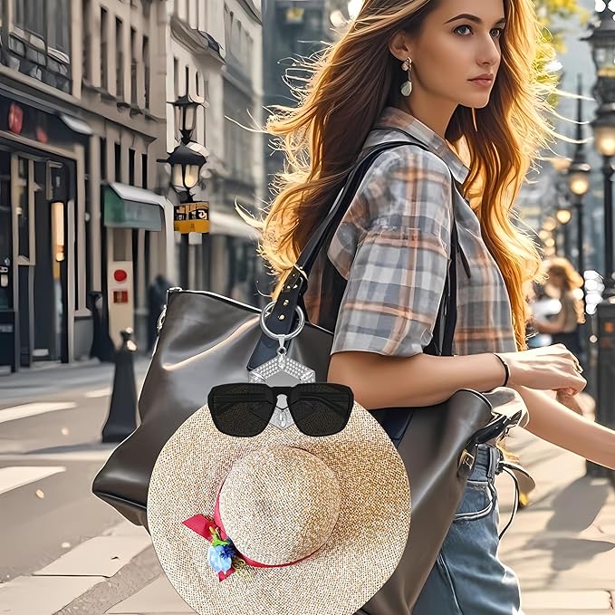 Hat Clip for travel - Hat Clip Storage, Hat Holder,Glass Holder Hooks Fits Bag Handbag Backpack Truck Vacation Beach Cruise Essentials Accessory