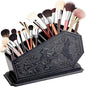 Gothic Coffin Decor Makeup Brush Holder,Spooky Witchy Gifts for Women,Bat Cosmetic Display Cases,Cross Goth Decor Pen Holder, Vanity, Desk, Office Organizer for Christmas Bedroom Bathroom,Black