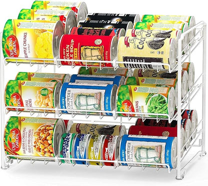 Simple Houseware Stackable Can Rack Organizer + Kitchen Bin Organizer