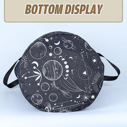 Universe Planet Laundry Basket Moon Phase Foldable Oxford Cloth Funny Tote Bag Laundry Hamper Clothes Storage Bucket Organizer For Bathroom/Laundry Storage/Bedroom 17.7x13.7 Inch