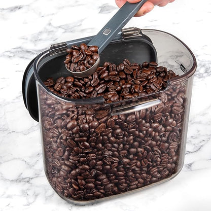 Progressive ProKeeper International Clear Plastic Airtight Food Baker's Kitchen Storage Organization Container Canister Set with Magnetic Accessories (Coffee 2-Quart)