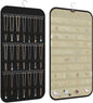 Hanging Jewelry Organizer Storage, 40 Pockets 36 Hooks Necklace Earring Bracelet Ring Organizer, Double - Sided Design, Black and Beige
