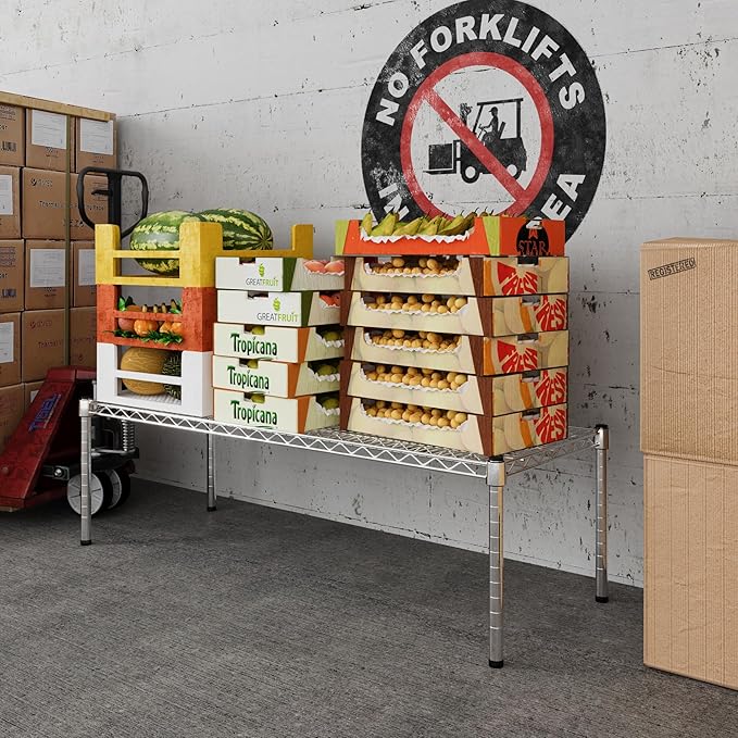 18" Deep x 48" Wide x 14" Height Wire Shelving Kit | 1-Tier | NSF Commercial Storage Rack Unit