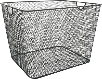 YBM Home Kitchen Pantry Organizer Wire Basket for Shelves, Cabinets, Pantry, Countertop, Mesh Open Storage Bin Metal Basket for Organizing Food Supplies