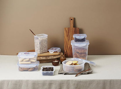 LOCK & LOCK Easy Essentials Food Storage lids/Airtight containers, BPA Free, Square-20 oz-for Coffee, Clear
