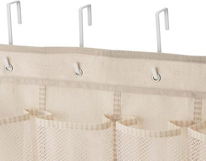 24-Pocket Over The Door Shoe Organizer, Canvas Hanging Storage for 12 Pairs of Shoes