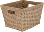 Simplify Large Storage Basket | Dimensions: 15"x 13"x 10" | Dutch Weave Design | Storage Organization | Paper Rope Material | Great Closets | Display