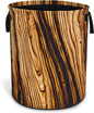 Wood Grain Laundry Basket Tree Stump Texture Foldable Oxford Cloth Funny Tote Bag Laundry Hamper Clothes Storage Bucket Organizer For Bathroom/Laundry Storage/Bedroom 17.7x13.7 Inch