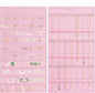 Hanging Jewelry Organizer Storage Roll, Double-Sided Necklaces Holder, 42 Pockets Plus 36 hooks Earrings Organizer Hang in Closet, On Wall, or Doors, Pink