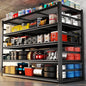 Heavy Duty Garage Shelving Unit, 5-Tier Adjustable Metal Storage Shelves, 3000LBS Load Capacity Shelf for Garage & Basement, Tool Organization, High - Capacity Storage Solution, 48" W, Black