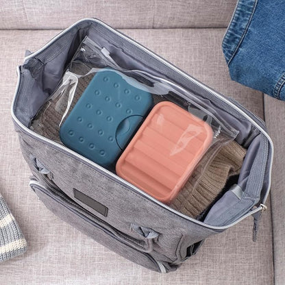Okuna Outpost Bar Soap Travel Case - 4-Pack, Multicolor, 4.5 x 3.3 x 1.8 in - Snap-Close Portable Holder & Container - Travel Soap Case Pack for Camping & Gym