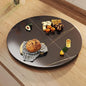 23.6" Lazy Susan for Table Top Sintered Stone Rotating Serving Tray for Dining Table, Kitchen Lazy Susan Organizer Spinning Rotating Food Server Party Centerpieces