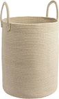 Woven Cotton Rope Laundry basket-15”X20” Laundry Hamper-Rope Storage Basket for Dirty Clothes, Toys and Blankets Perfect for Bathroom, Baby nursery and Living Room Storage (oatmeal)