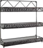AMT 3 Tier Nail Rack, Pack Metal Wall Mount Organizer, Essential Oils Organizer, Pantry Cabinet Door Shelf Storage. Hanging Display for Spice Jars, Sauces, Cosmetic Beauty Bottles