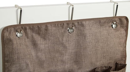 Covermates Over the Door Shoe Organizer - Heavy Duty Material, Stainless Steel Hooks, Grommets - Closet Storage, Brown Heather
