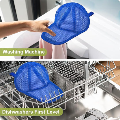 MAGTSMEI Hat Washer Cage, Foldable Hat Washer for Baseball Caps/Keep shape/Suitable for Adult & Kid's/Home Storage & Portable for Travel/Black
