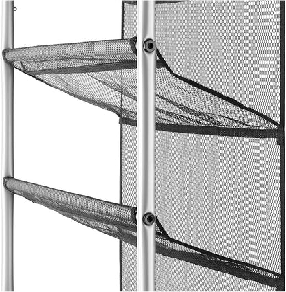 12 Tier Over-The-Door Shoe Organizer Rack - Holds 36 Pairs, Space-Saving Metal Storage for Closet, Bedroom - Durable Gray Shoe Shelf for Men & Women