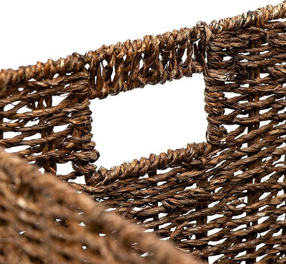 Foldable Storage Basket with Iron Wire Frame By Trademark Innovations (Set of 4)