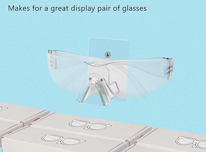 Marketing Holders Reading Glasses Holder Clear Acrylic 1 Pair Wall Mount With Hardware Department Stores Fashion Retailers Malls Shopping Centers Bookstores Pharmacies Supermarkets