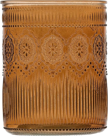 10 Strawberry Street Crosby Glass Utensil Crock, amber