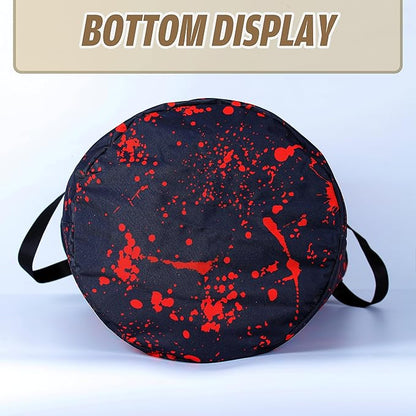 Blood Splattered Laundry Basket Blood Pattern Foldable Oxford Cloth Funny Tote Bag Laundry Hamper Clothes Storage Bucket Organizer For Bathroom/Laundry Storage/Bedroom 17.7x13.7 Inch