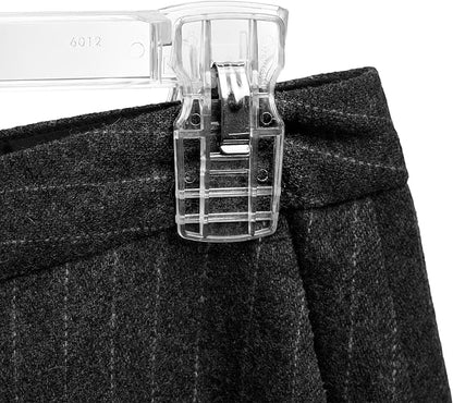 DEILSY™ Pants Hangers with Clips – 12 inch Space Saving Pants Hangers - Stylish Jeans Hangers for Closet Organization - Durable Hangers for Pants, Skirts, Jeans, Shorts, Trousers - 30 Pack