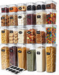 KICHLY Plastic Airtight Food Storage Containers Sets with Lids – 24 Pack BPA-Free Kitchen Pantry Organizers and Storage for Cereal, Flour, Sugar & Dry Food (Clear)