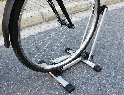 MaxxHaul Foldable Floor Bike Stand Fits 20"-29" Sports Bicycles