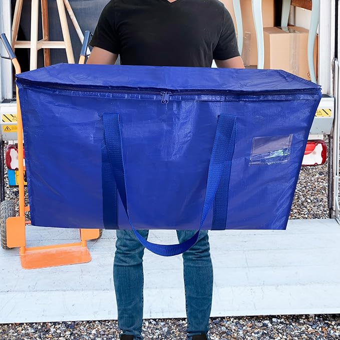 Storage Totes, Moving Bags, 4 Pack, Extra Large Bags For Moving Supplies, Bedroom Closet, College Dorm Essentials, Alternative To Moving Boxes