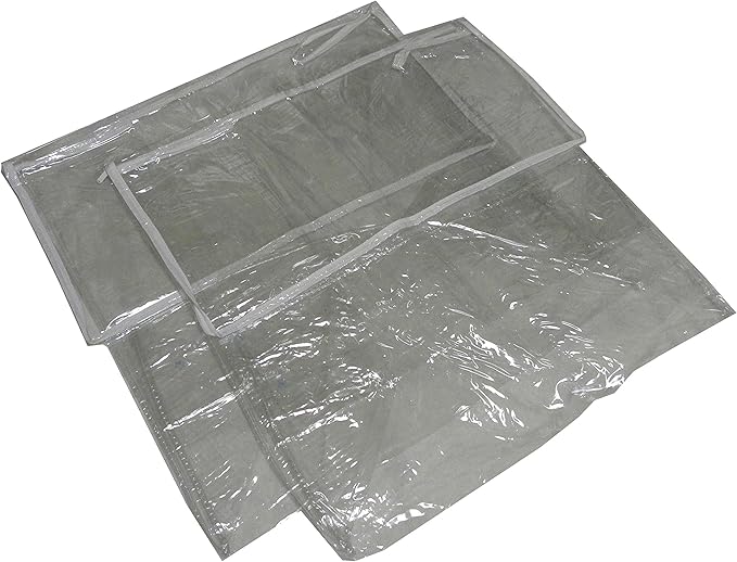 Zippered Vinyl Storage Bag, Large, 23x23x12 Inch, Set of 2, AK Plastics by AntiqueKitchen