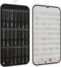 Hanging Jewelry Organizer Storage, 40 Pockets 36 Hooks Necklace Earring Bracelet Ring Organizer, Double - Sided Design, Black and White