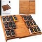 EDELHAUS Spice Drawer Organizer - Expandable Spice Rack for Drawer, Black Seasoning Organizer for Drawer Spice Organizer, Spice Organization Seasoning rack insert for Cabinet (Jars Not Included)