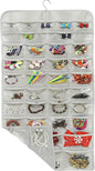 Simple Houseware Hanging Jewelry Storage Organizer, 80-Pocket with 5 Sizes for All Types of Accessories, Gray