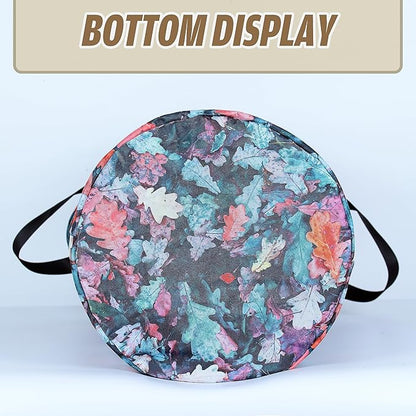 Camo Leaf Laundry Basket Color Foldable Oxford Cloth Funny Tote Bag Laundry Hamper Clothes Storage Bucket Organizer For Bathroom/Laundry Storage/Bedroom 17.7x13.7 Inch