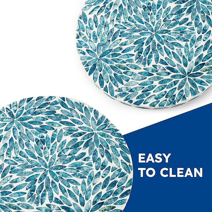 Lazy Susan for Table Mother of Pearl Turntable Organizer, Wood Round Spinning Tray Rotating for Kitchen, Cabinet, Counter Spice Pantry (D 12.5 in)