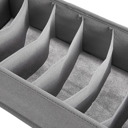 Amazon Basics Underwear Drawer Organizer Dividers for Closet Organization and Storage, Fits Perfectly in Dresser, 2-Pack, Gray | Pack of 2