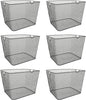 YBM HOME Kitchen Pantry Organizer Wire Baskets for Shelves, Cabinets, Pantry, Countertop, Mesh Open Storage Bin Metal Basket for Organizing Food Supplies, 6 Pack