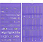 Hanging Jewelry Organizer Storage Roll, Double-Sided Necklaces Holder, 42 Pockets Plus 36 hooks Earrings Organizer Hang in Closet, On Wall, or Doors, Purple