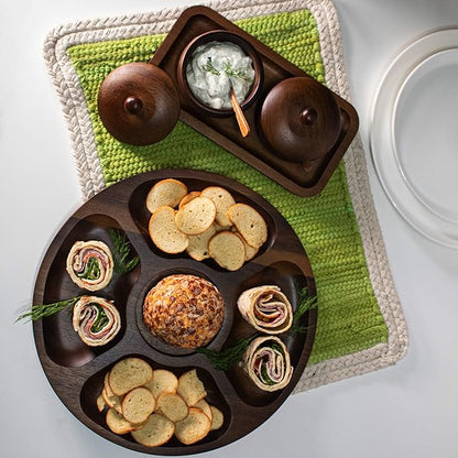 Berghoff Acacia Wood 7Pc Spice Jar Set, Display Tray 10" x 5.12" x 93.5", Elegant Design, Durable, Resusable, Pre-seasoned With Vegetable Oil, Brown