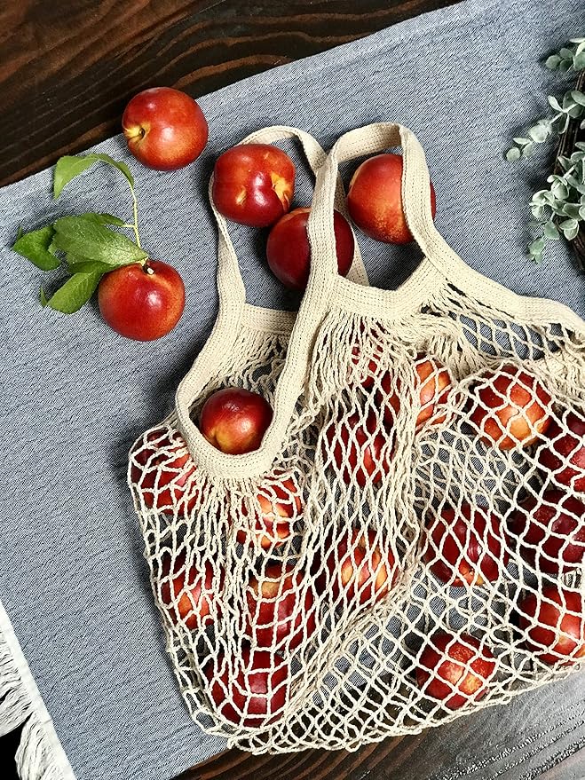 4-Pack Reusable Beeswax Wraps with Produce Bag & 2 Beeswax Bars