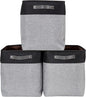 DECOMOMO Extra Large Storage Baskets, 54.5L Fabric Storage Bins for Organizing Linen Closet, Nursery (Grey & Black, XXXL - 3 pack)