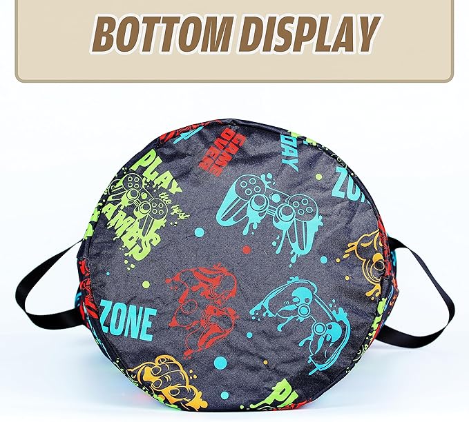 Game Machine Laundry Basket Funny Color Foldable Oxford Cloth Tote Bag Laundry Hamper Clothes Storage Bucket Organizer For Bathroom/Laundry Storage/Bedroom Storage Basket 17.7x13.7